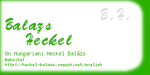 balazs heckel business card